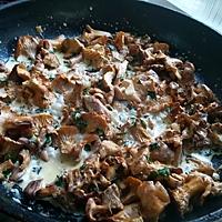 recette Poêlé de girolles sautées a la crème