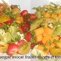 recette SALADE DE MANGUE AVOCAT FRAISES