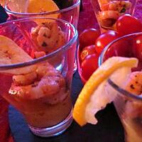 recette Verrine crevettes et mangue