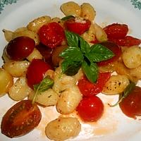 recette GNOCCHI POELES AUX PETITES TOMATES CERISES ET BASILIC