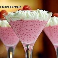 recette Perles du Japon au lait de coco et framboises