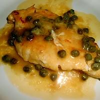 recette ESCALOPE DE POULET SAUCE CITRON ET CAPRES