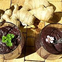 recette Mousse de carottes violettes au lait de coco et gingembre ( chaud ou froid )