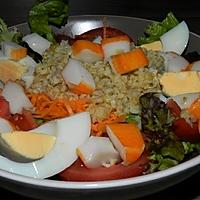recette Duo de salades au boulgour et crabe