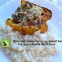 recette Poivrons jaune farcis au bœuf haché