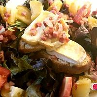 recette Salade de Brie fondu et lardons