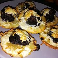 recette Minis pizzas au confit d'oignon et boudin noir