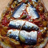recette Pizza à la sardine et chermoula