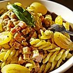 recette Pâtes au pesto, jambon et Philadelphia, un plat express mais bon!