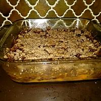 recette Crumble chocolat Abricot Raisin sec