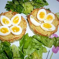 recette Nids de pommes de terre et oeufs de caille