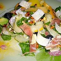 recette Tagliatelles de courgettes,roquette et jambon cru en salade