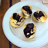 recette Choux farci banane sauce chocolat