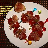 recette Brochettes apéritives figues fraiches jambon cru tomates cerise
