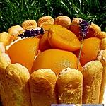 recette Charlotte mascarpone pêche-lavande réalisée en 15min!!..