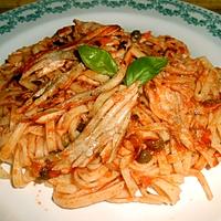 recette FETTUCCINI EFFILOCHEE DE RAIE