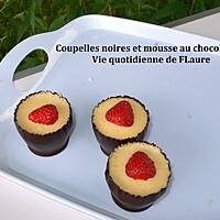 recette Coupelles noires et mousse au chocolat blanc