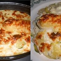 recette GRATIN DE POMME DE TERRE COURGETTE ET QUENELLES