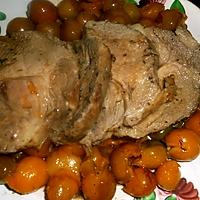 recette Roti de porc échine aux mirabelles de lorraine