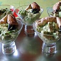 recette Verrines avocat et pinces de crabe