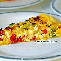 recette Tarte aux courgettes, poivron, oignon et chorizo