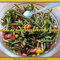 recette Salade de haricots verts très colorée