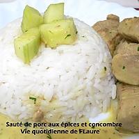 recette Sauté de porc aux épices et concombre