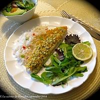 recette Filets de poisson en croûte d’amande et d’abricot +