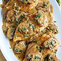 recette Poulet moutarde champignon