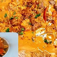 recette Boeuf stroganoff à ma façon ( sans alcool )