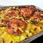 recette Pommes de terres et poulet rôtis a la truffes