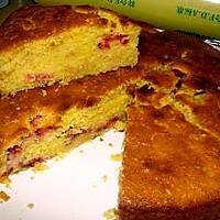 recette Gâteau à la farine de maïs et aux fraises