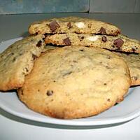 recette cookies aux trois chocolats( au coeur moelleux )