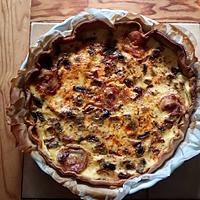 recette Quiche aux poivrons verts, chorizo et chèvre