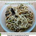 recette Bœuf mariné et nouilles chinoises en nid