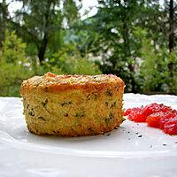 recette Flan de polenta à la ricotta, courgettes & chèvre