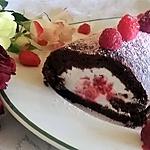 recette Roulé au chocolat & chantilly, fève tonka et framboises