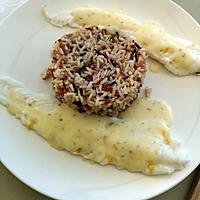 recette filet de sole au riz sauvage et sa sauce blanche au citron