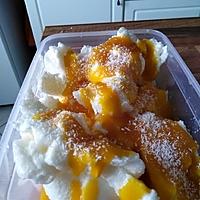 recette Oeufs à la neige et coulis mangue et framboise