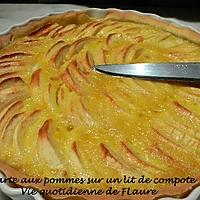recette Tarte aux pommes sur un lit de compote