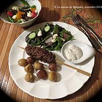 recette Brochettes de boeuf haché au four