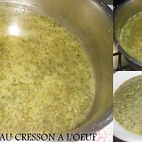 recette POTAGE AU CRESSON A L"OEUF