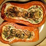 recette butternut farcie lardons et chèvre