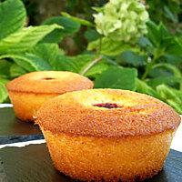 recette Cake de polenta au citron, coco & framboises