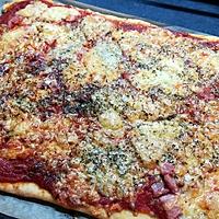 recette Pizza jambon fromage pâte a la pomme de terre