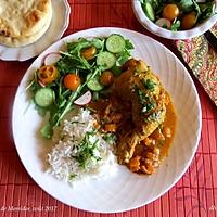 recette Poulet à l’indienne + menu pour six