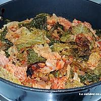 recette Chou vert à la tomate