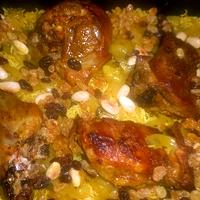 recette Epaule d agneau riz aux raisins et amandes