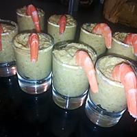 recette Verrine d'haricots vert et crevettes