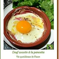 recette Corolle de pancetta et œuf cocotte